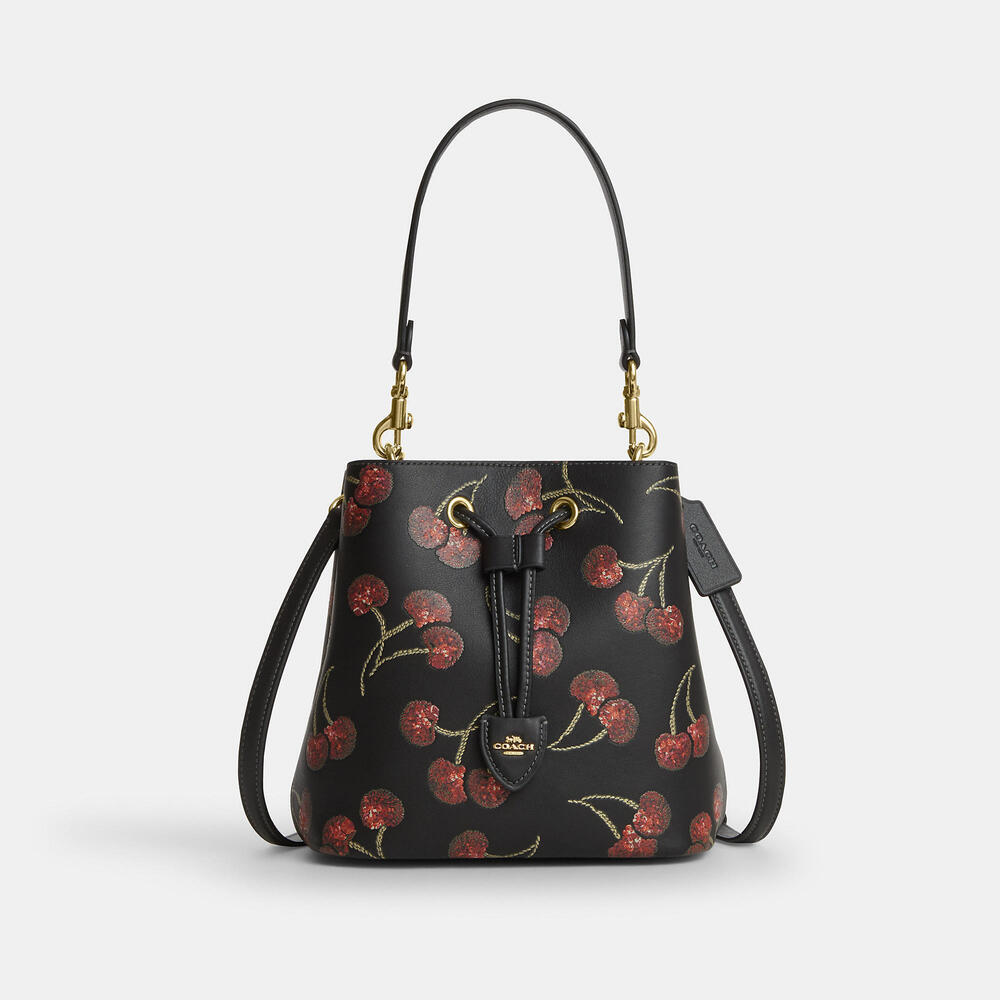 Coach Outlet Rowan Bucket Bag With Cherry Print